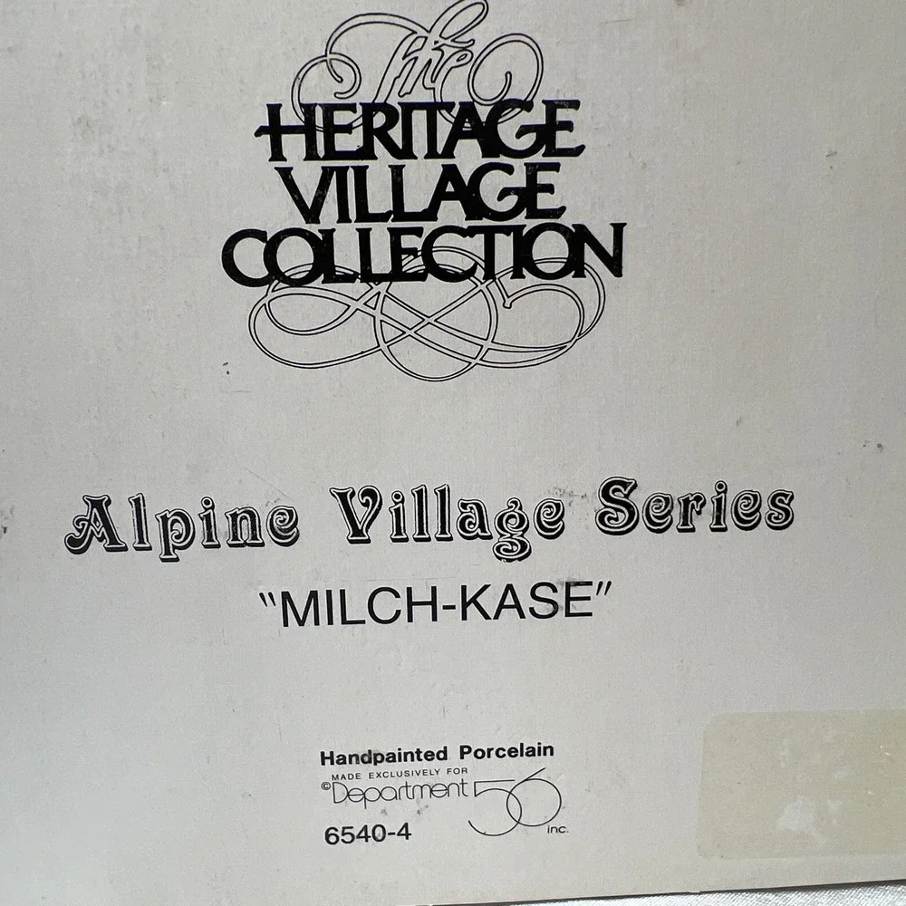 Vintage 1986 Dept 56 Alpine Village Milch-Kase Lighted Building Box & Cord